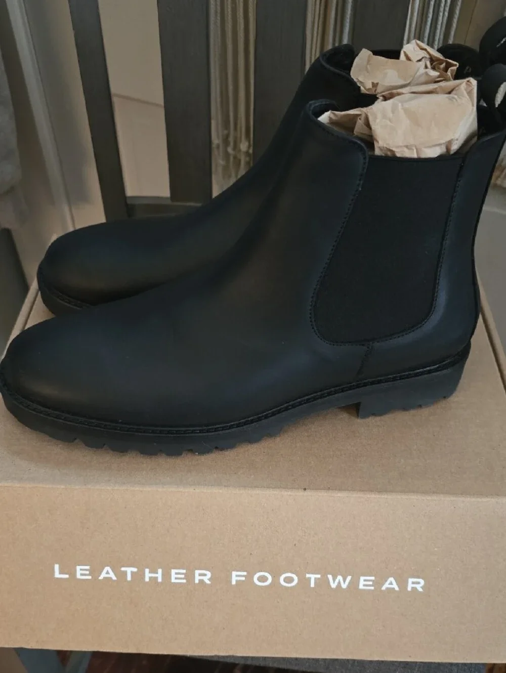 Men's Black Chelsea Lug Boot - Matte Finish